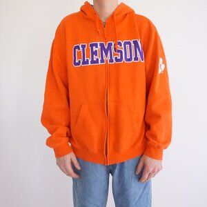 Clemson Tigers NCAA Orange Collegiate Zip Up Sweatshirt XL By Campus Heritage